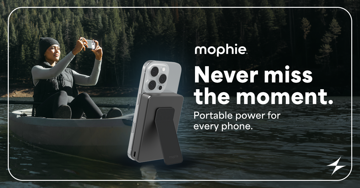 mophie Never Miss the Moment horizontal campaign artwork